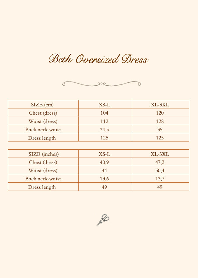 Beth Oversized Dress with long sleeves | Linen dress