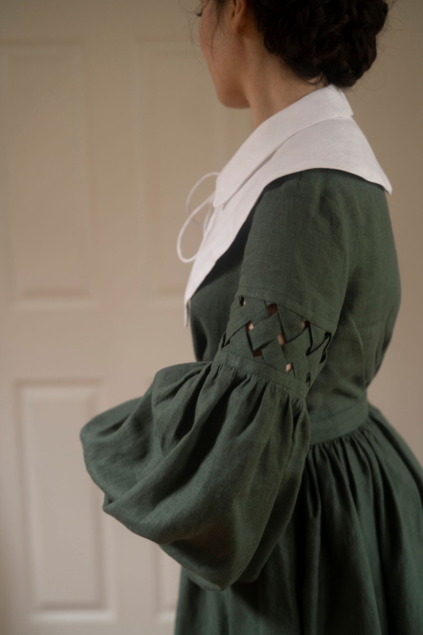 Abnehmbarer Kragen im viktorianischen Stil | Leinenkragen