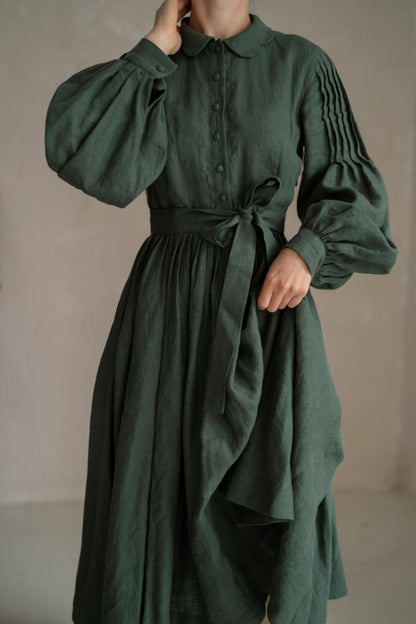 Robe Beth à manches longues | Robe en lin