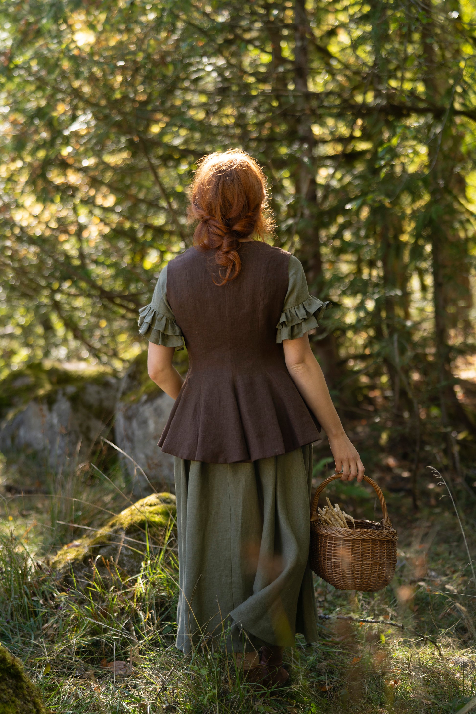 Outlander outfit, linen vest, historical garment, Under a tin roof