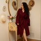 Ready to Ship | Linen Breeze Robe in Burgundy