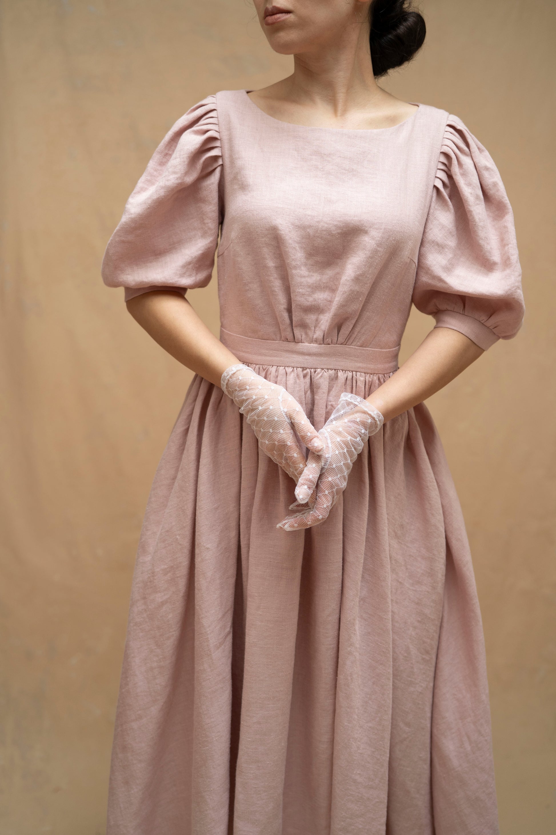 aim linen dress Amy linen Dress with long sleeves LittleWomenAtelier