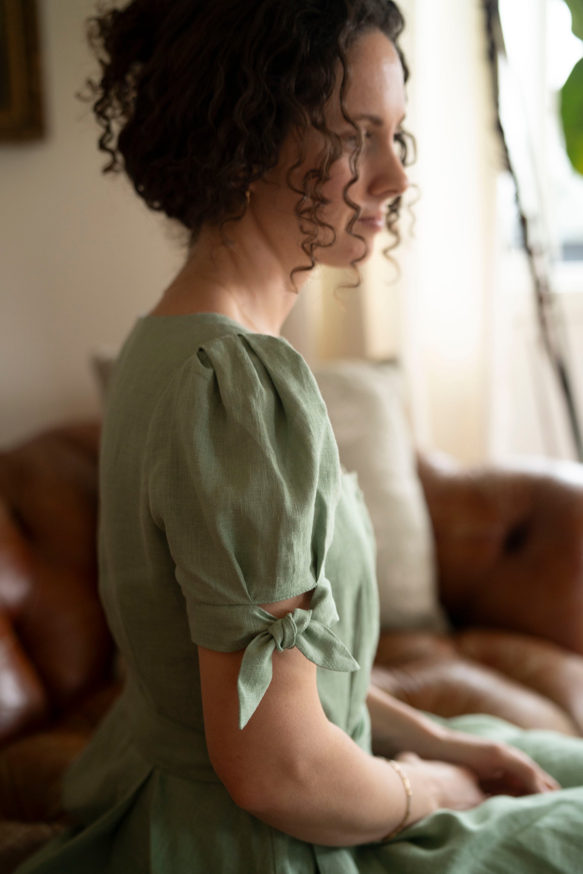 Cherry Orchard linen Dress LittleWomenAtelier Cherry Orchard linen Dress LittleWomenAtelier