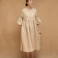 Meg'23 Oversized Dress in Dusty Aqua with Short Sleeves, Linen Dress