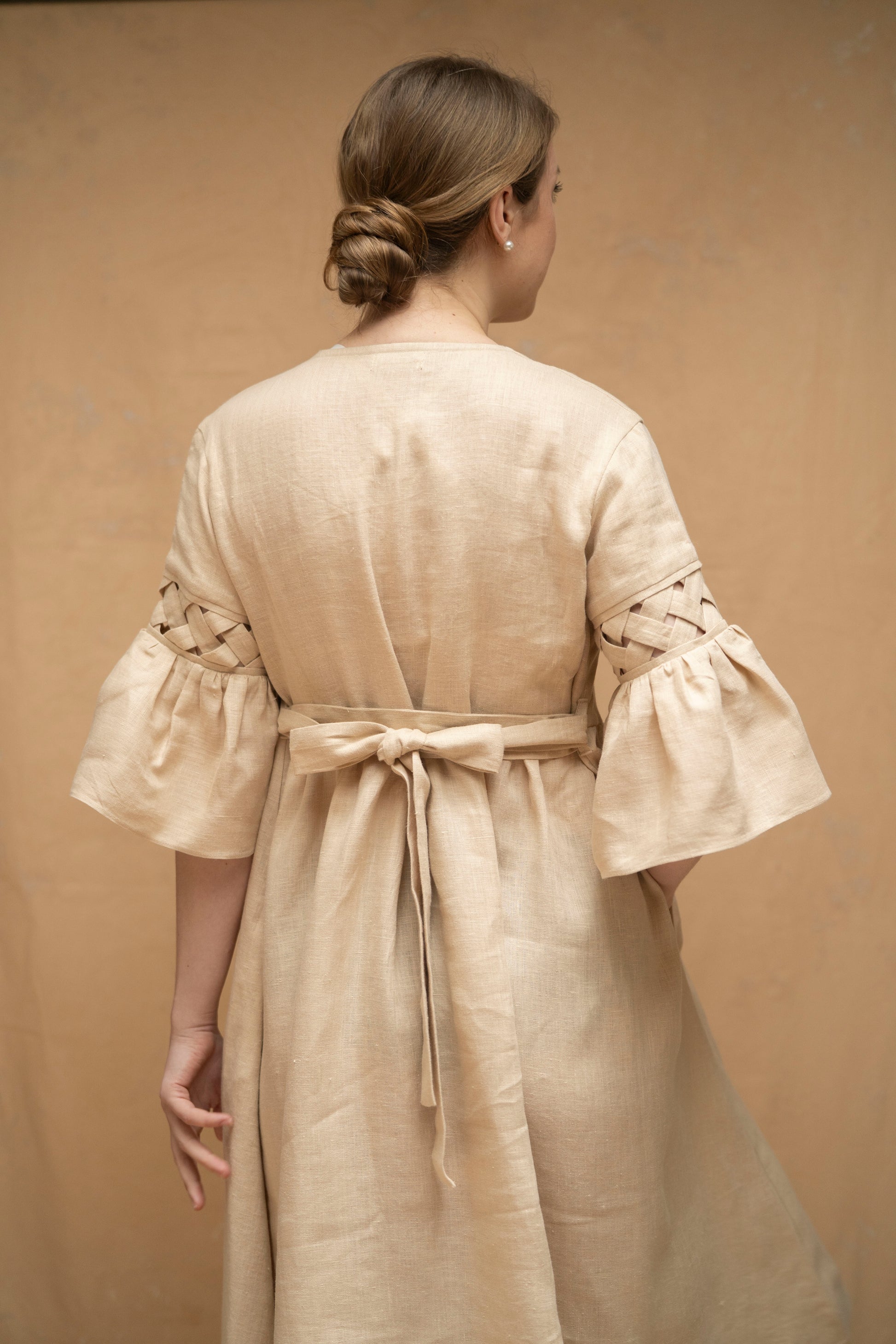 Meg'23 Oversized Dress with Short Sleeves, Linen Dress Meg'23 Oversized Dress with Short Sleeves, Linen Dress