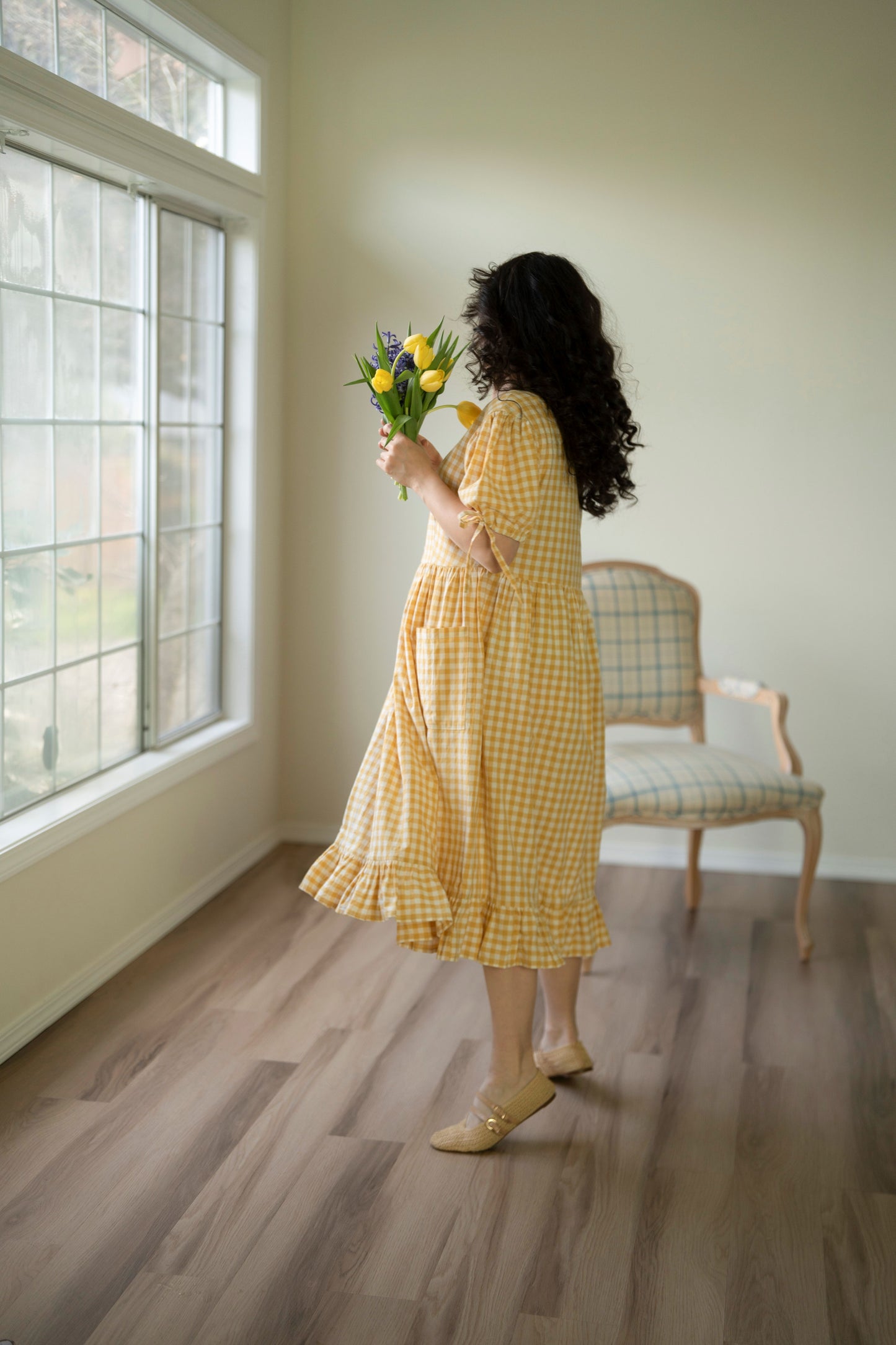 Pollyanna Dress in Yellow Gingham