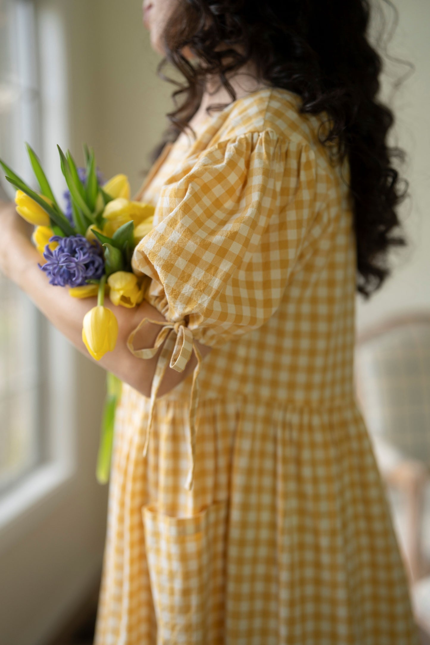 Pollyanna Dress in Yellow Gingham