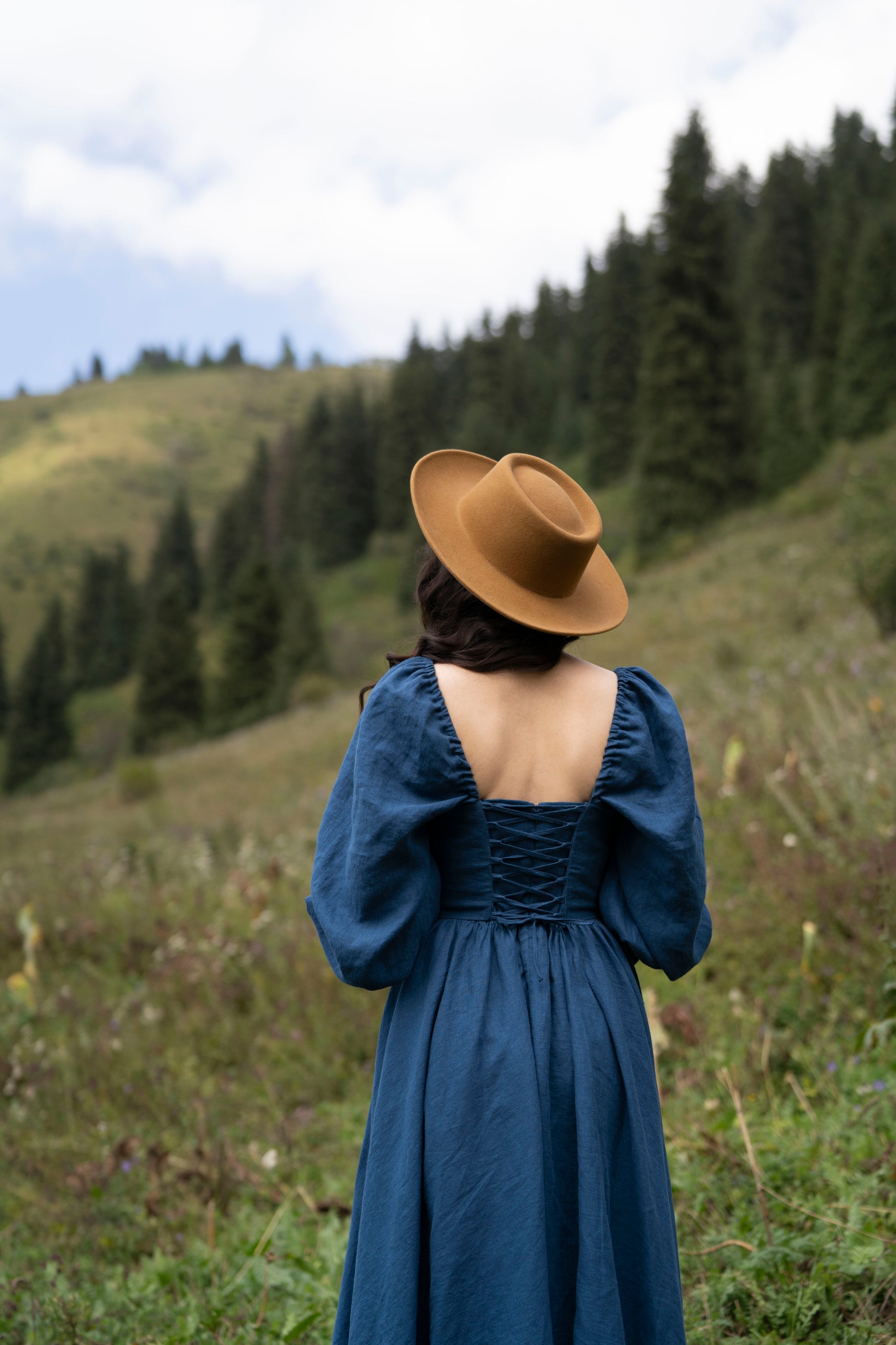 August night linen dress LittleWomenAtelier August night linen dress LittleWomenAtelier