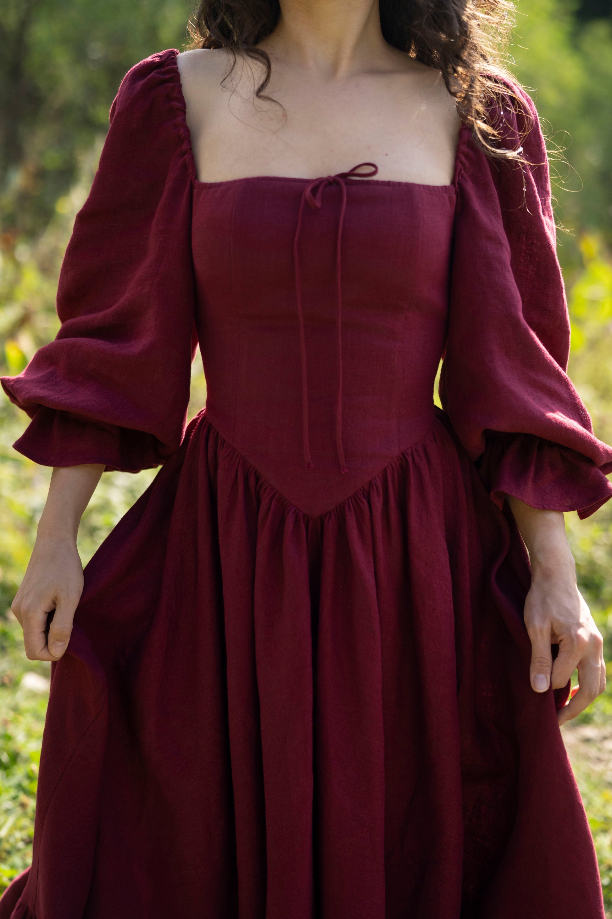 August night linen dress LittleWomenAtelier August night linen dress LittleWomenAtelier