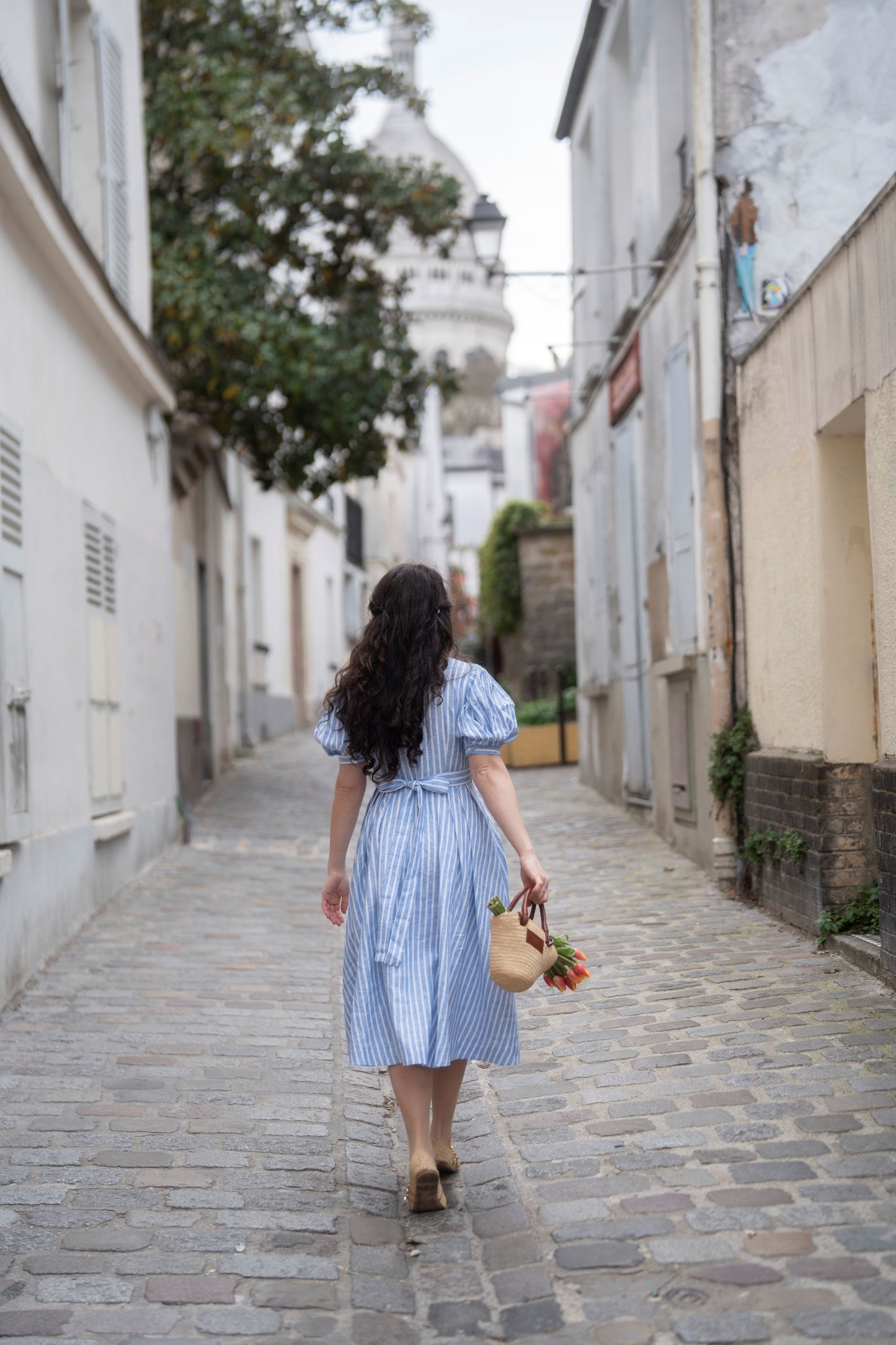 Striped Cottagecore Dress | Linen dress