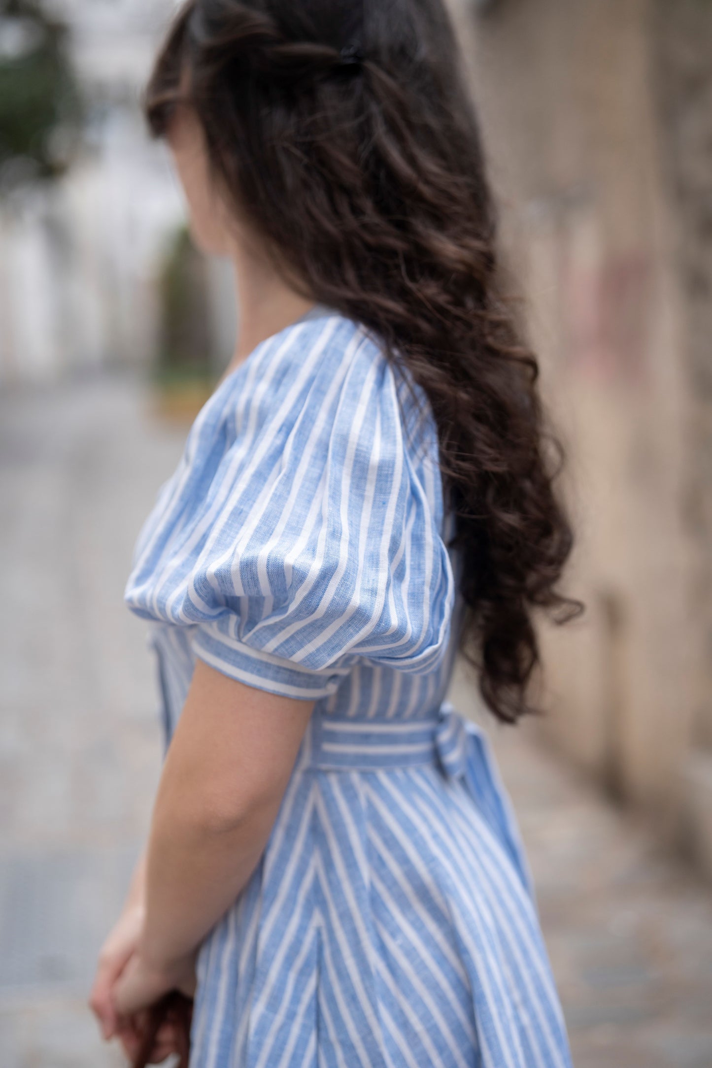 Striped Cottagecore Dress | Linen dress