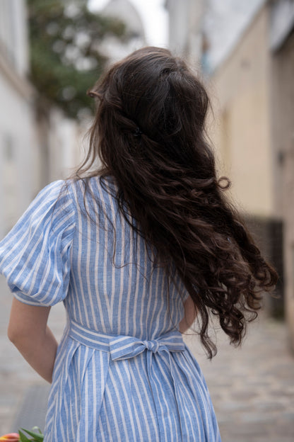 Striped Cottagecore Dress | Linen dress