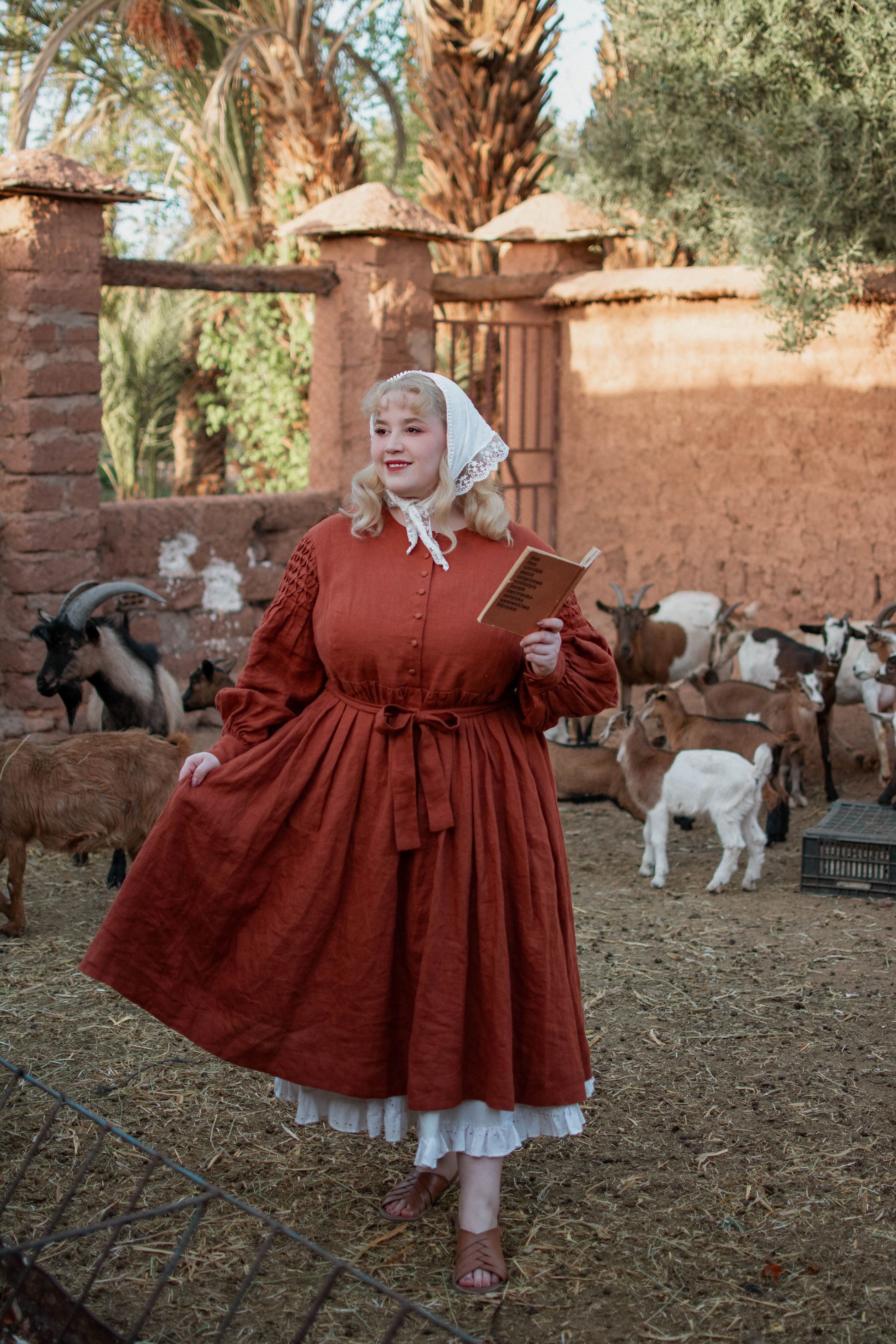 Beth'23 Oversized linen Dress with Long Sleeves - Plus size LittleWomenAtelier Beth'23 Oversized linen Dress with Long Sleeves - Plus size LittleWomenAtelier