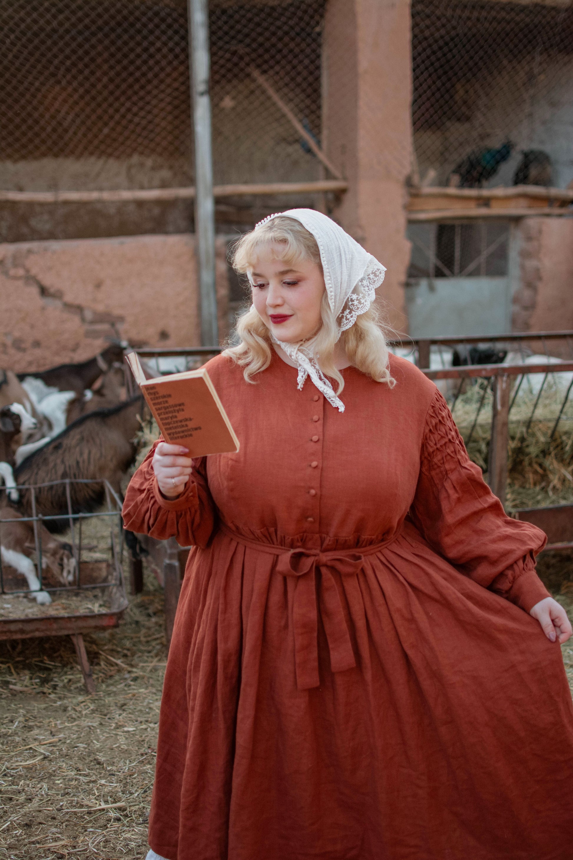Beth'23 Oversized linen Dress with Long Sleeves - Plus size LittleWomenAtelier Beth'23 Oversized linen Dress with Long Sleeves - Plus size LittleWomenAtelier