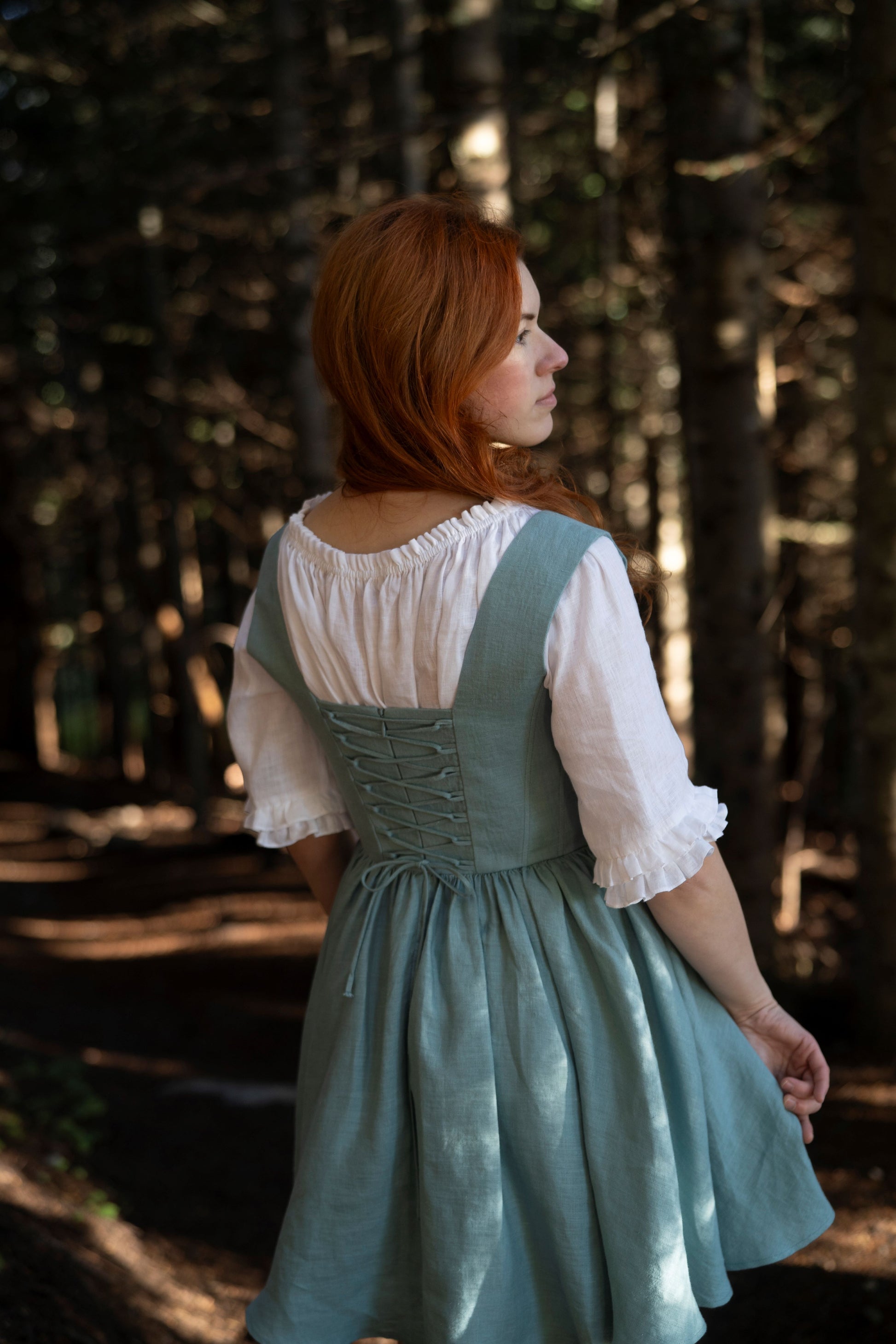 Gretel linen Corset-dress LittleWomenAtelier Gretel linen Corset-dress LittleWomenAtelier