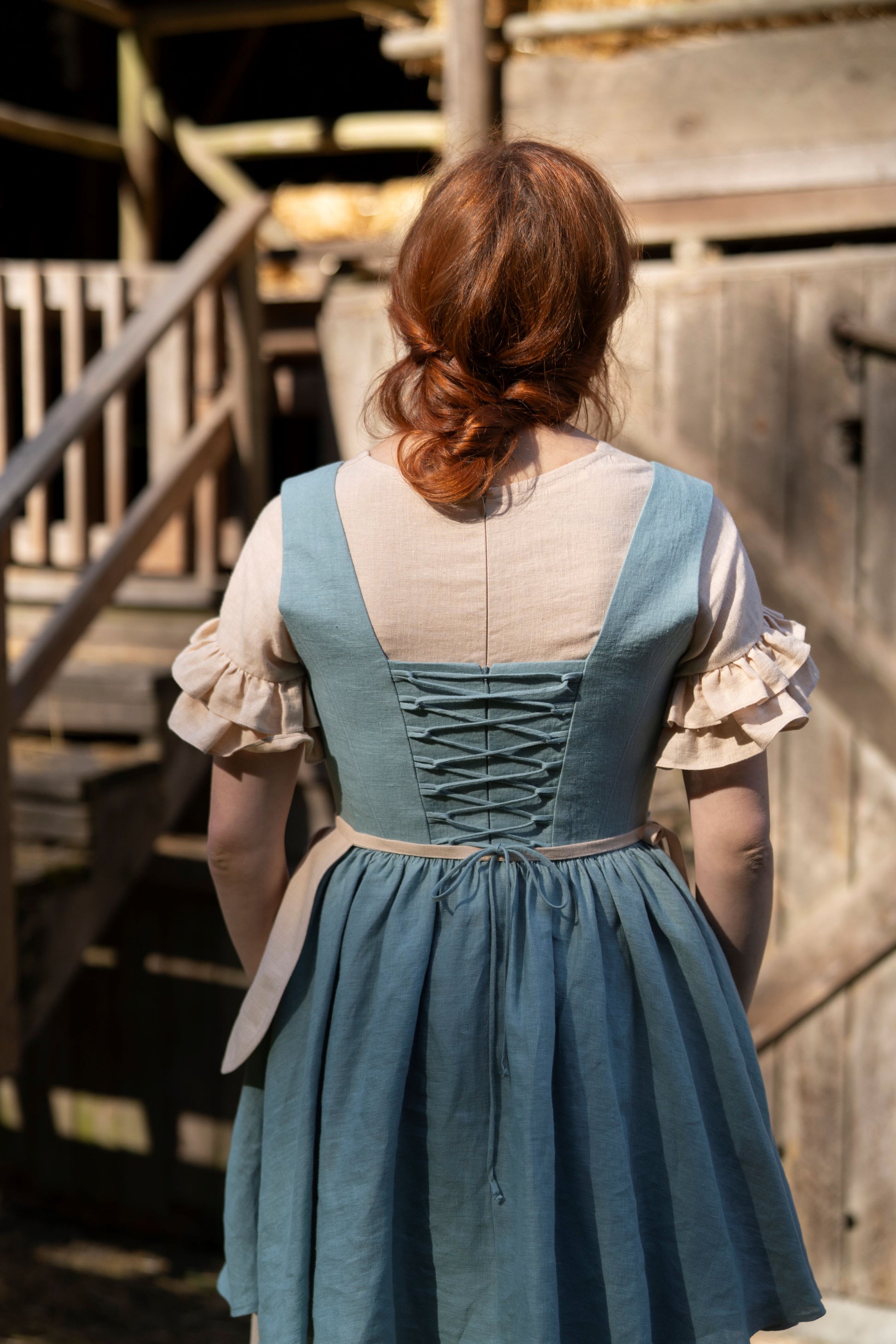 Gretel linen Corset-dress LittleWomenAtelier Gretel linen Corset-dress LittleWomenAtelier