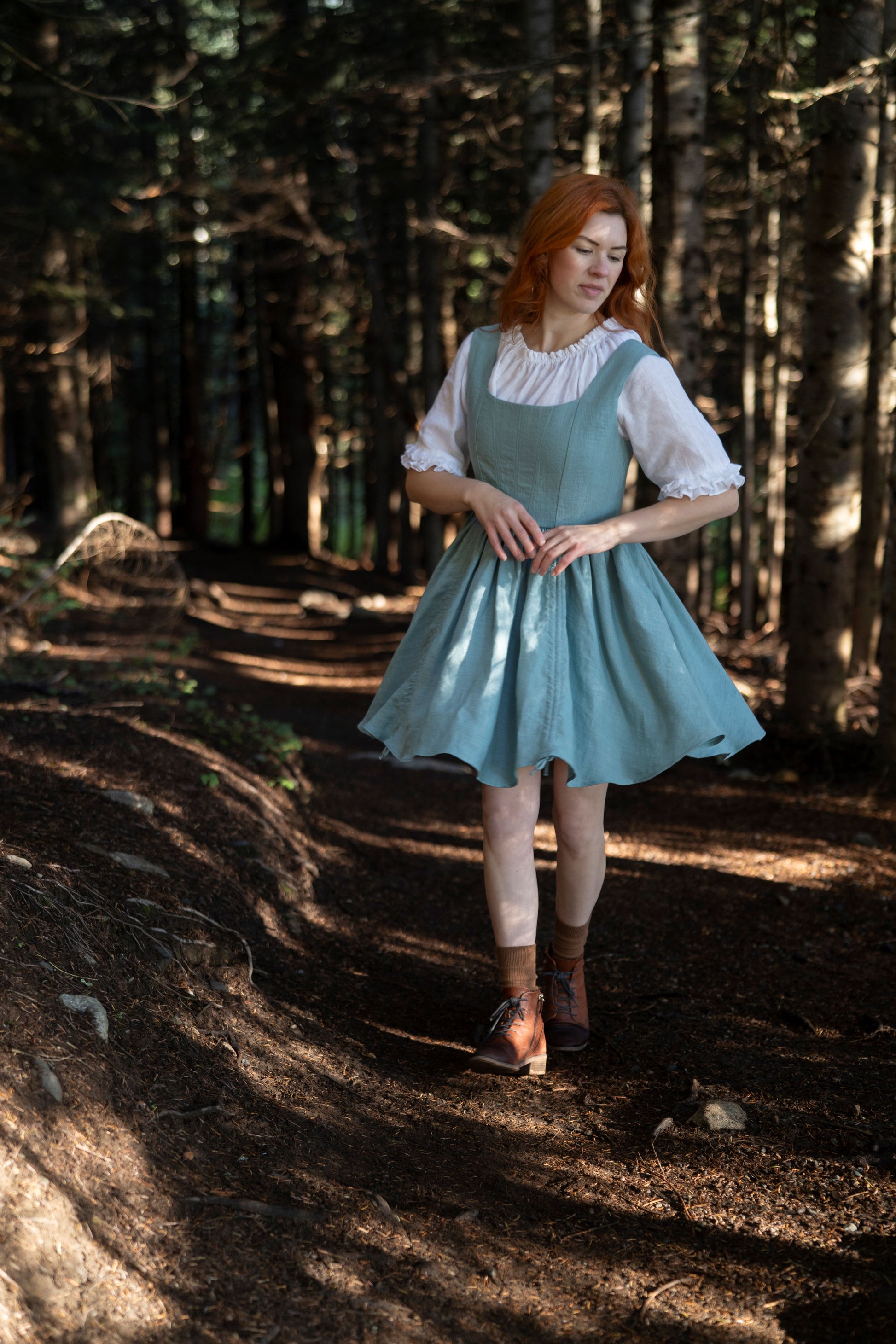 Gretel linen Corset-dress LittleWomenAtelier Gretel linen Corset-dress LittleWomenAtelier