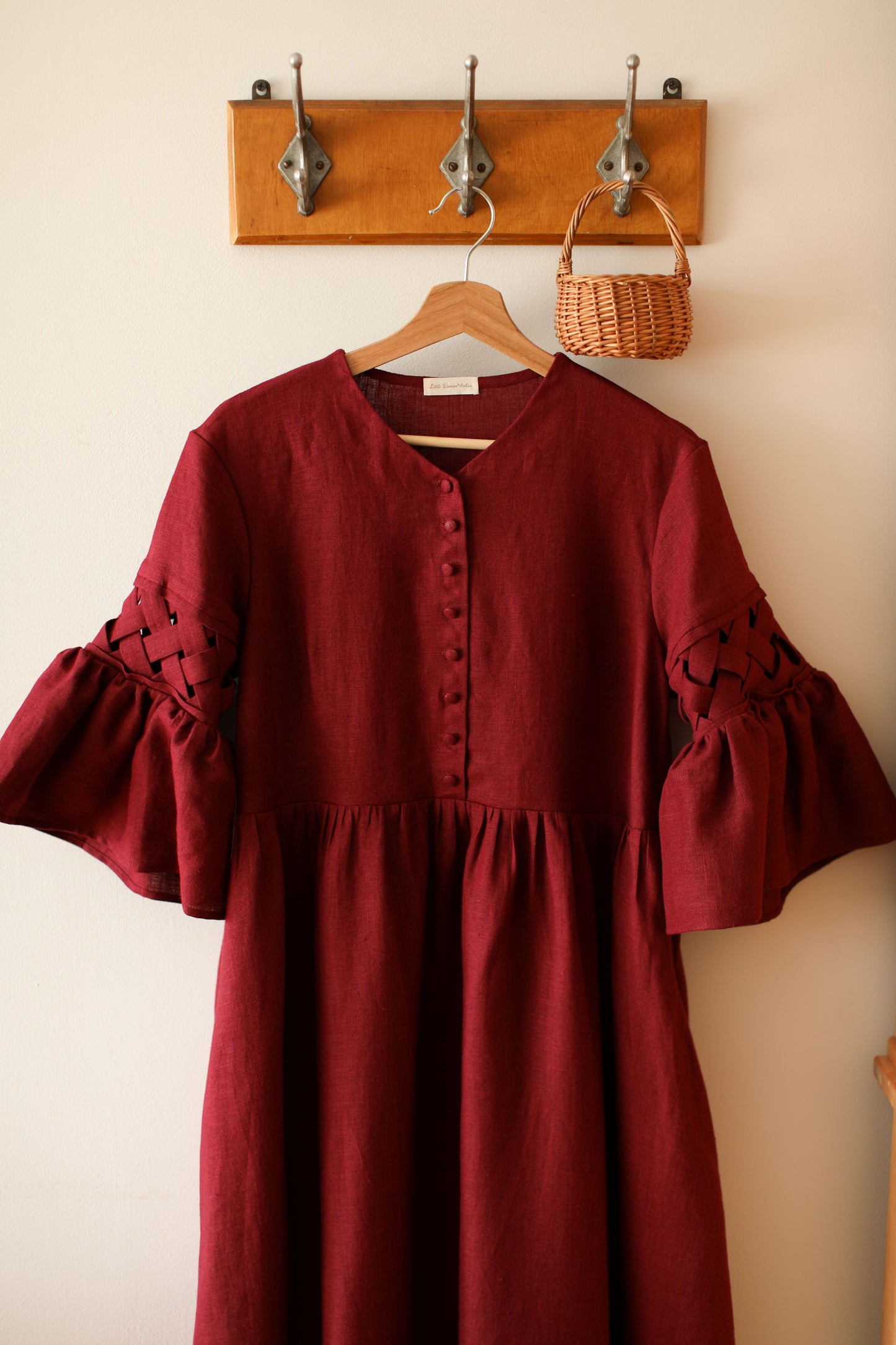 Meg'23 Oversized Dress with Short Sleeves, Linen Dress