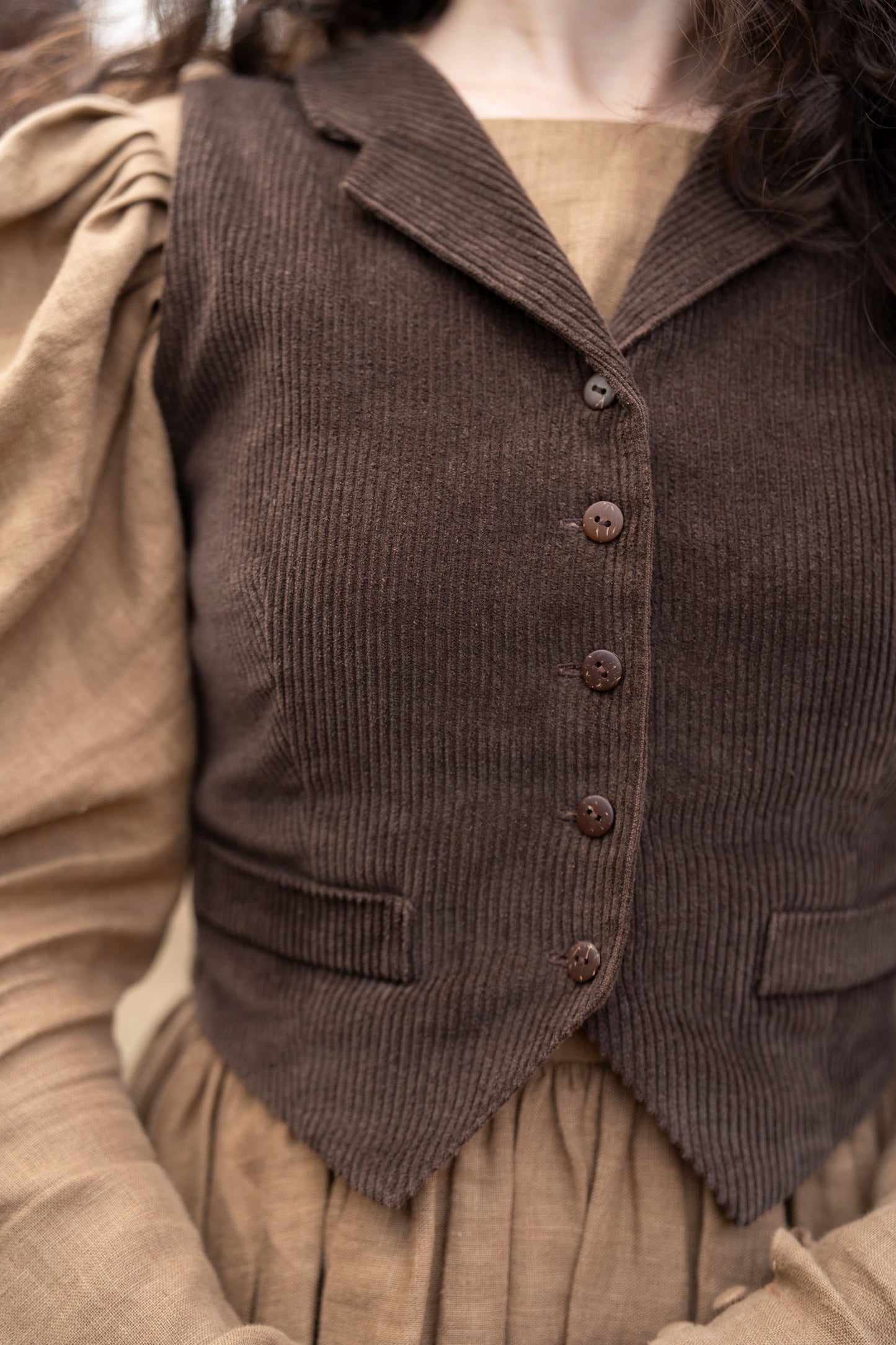 Gilet Jo en une seule couleur | Gilet en lin