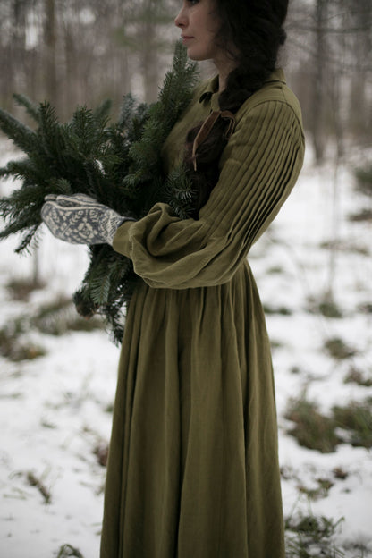 Robe Beth à manches longues | Robe en lin