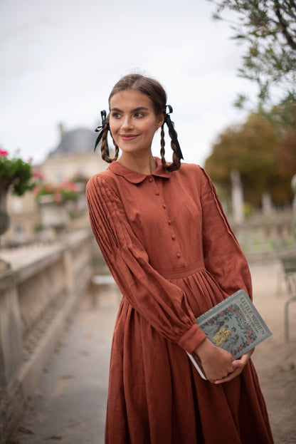 Robe Beth à manches longues | Robe en lin