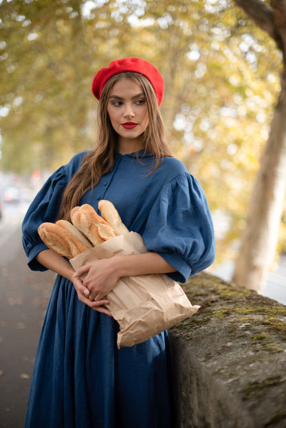 Robe Meg à manches 3/4 | Robe en lin