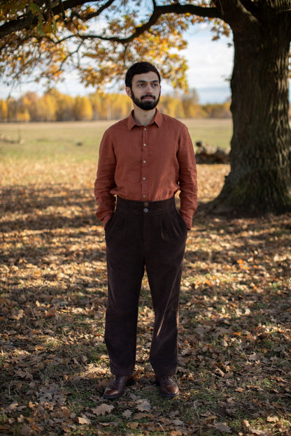 Chemise à col pour homme