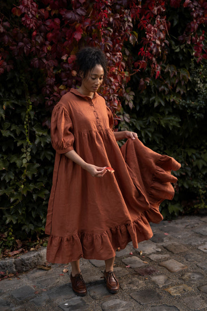 Meg Oversized-Kleid mit 3/4-Ärmeln