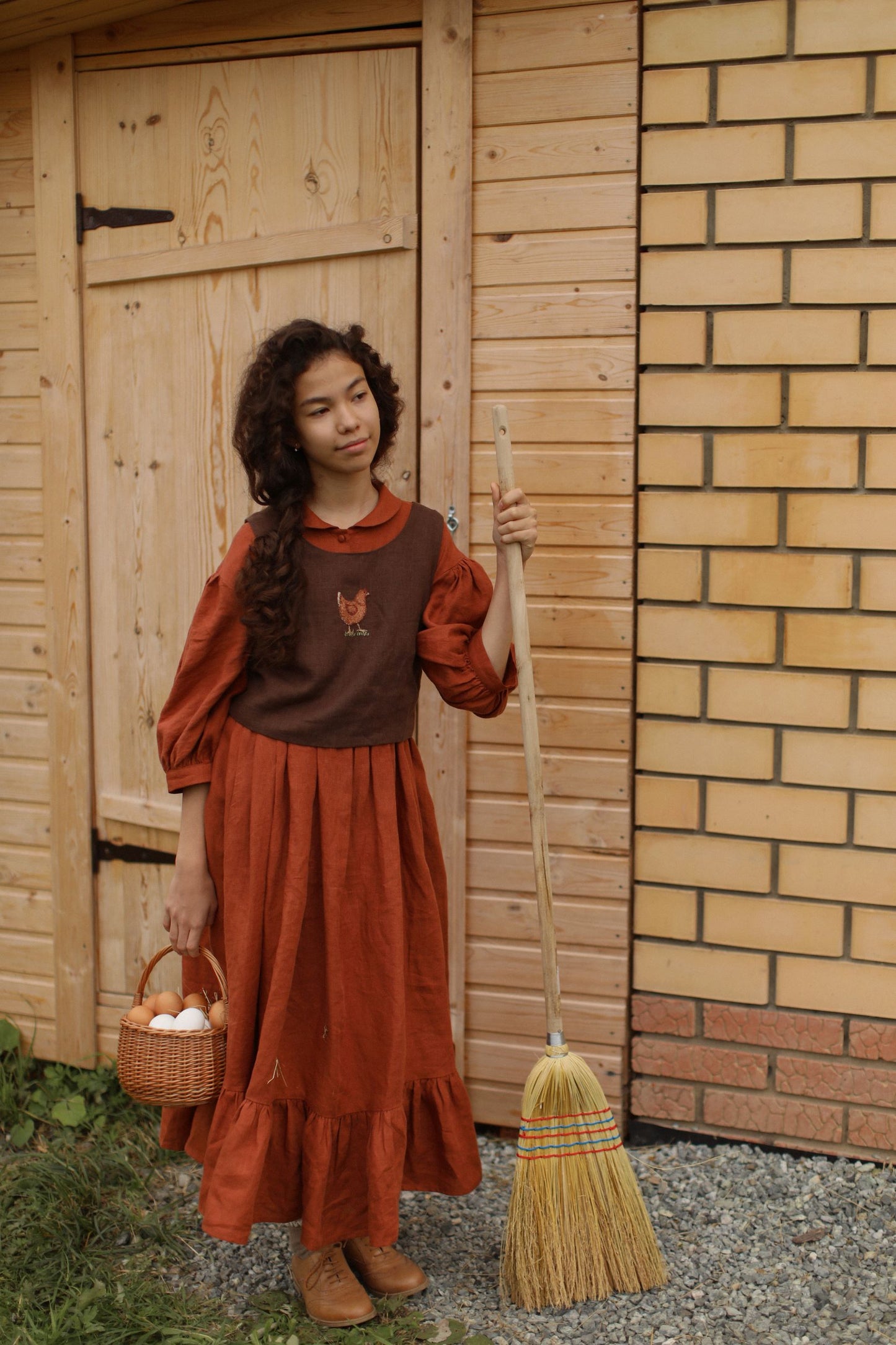 Hand embroidered Pumpkin Pie Top