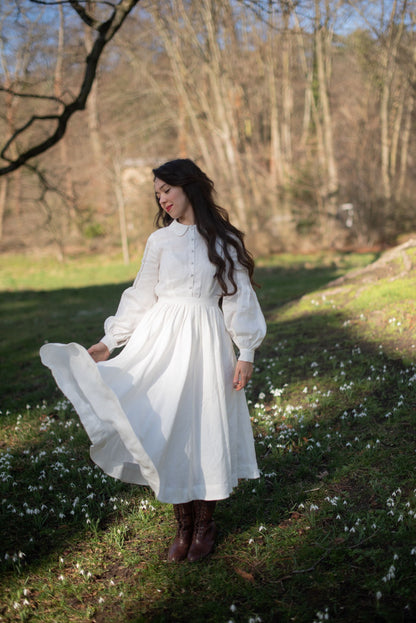 Robe Beth à manches longues | Robe en lin