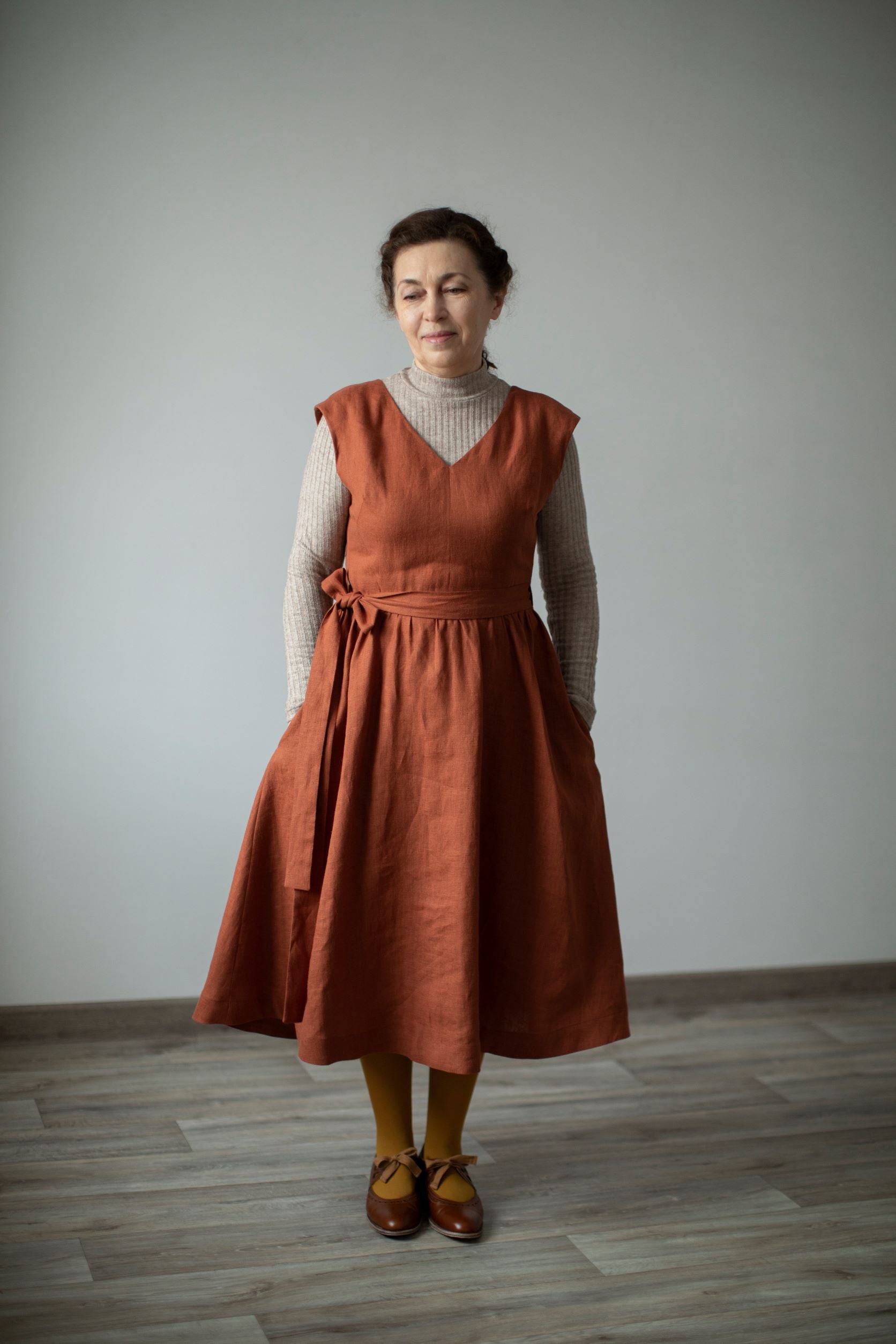Sunday Morning linen Sundress LittleWomenAtelier Sunday Morning linen Sundress LittleWomenAtelier