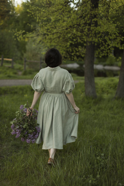 Robe Meg à manches courtes