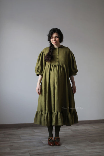 Meg Oversized-Kleid mit 3/4-Ärmeln