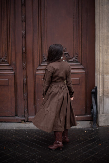 Jo linen Dress with long sleeves