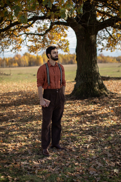 Chemise à col pour homme