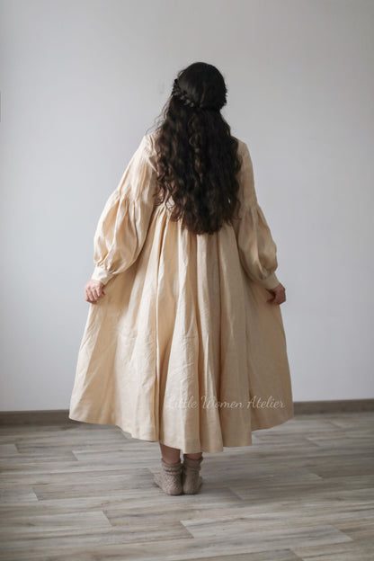 Robe oversize Beth à manches longues | Robe en lin