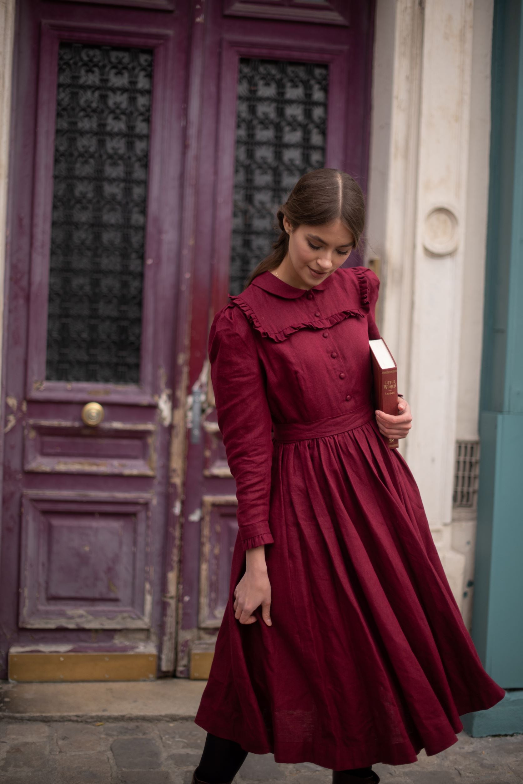 long sleeve dress tumblr tumblr mermaid wedding dresses Collins Mermaid Wedding Dress with Long Sleeve V-neck & Open Back