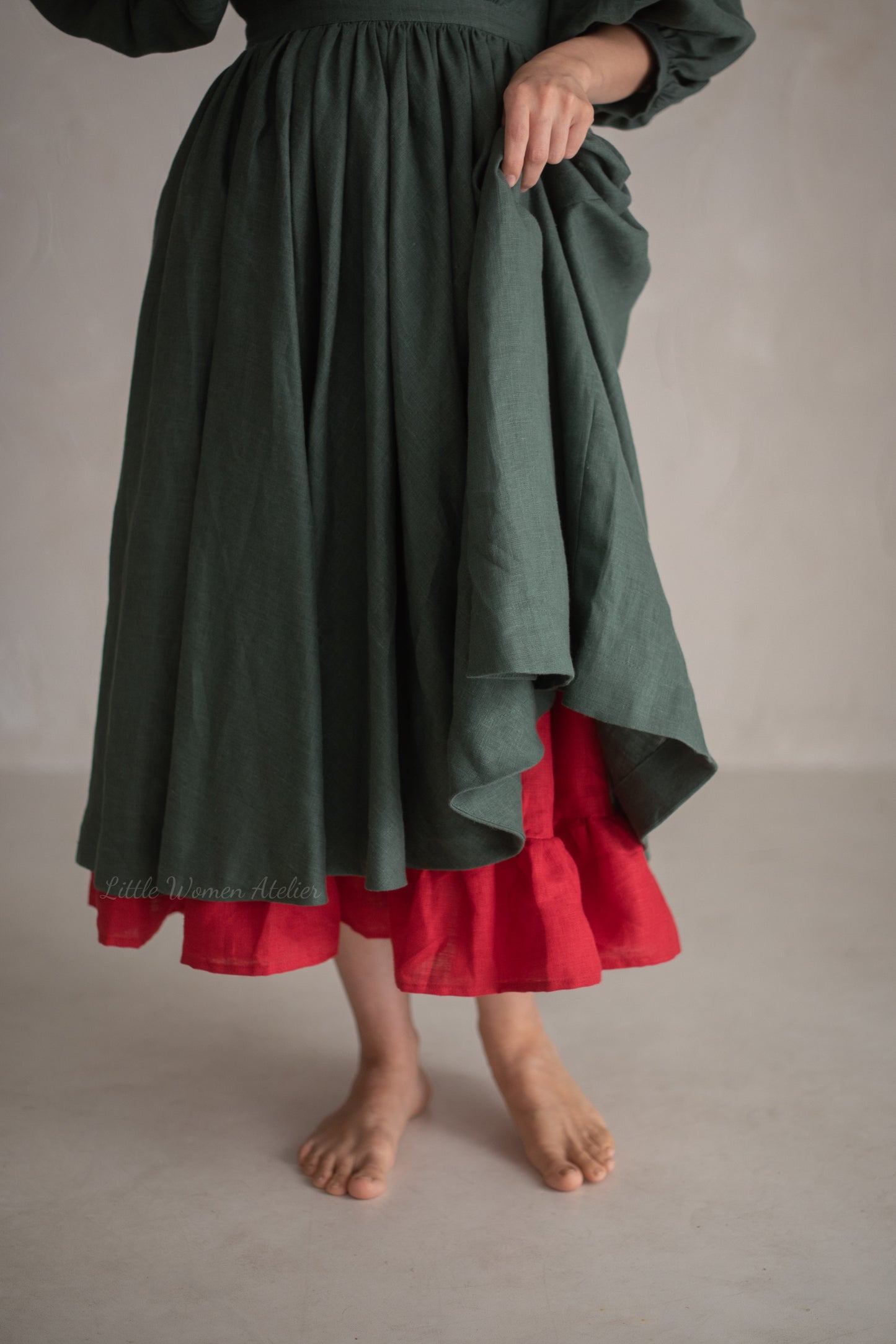 Linen Petticoat, Length 80 cm